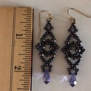 Hand made beaded earrings